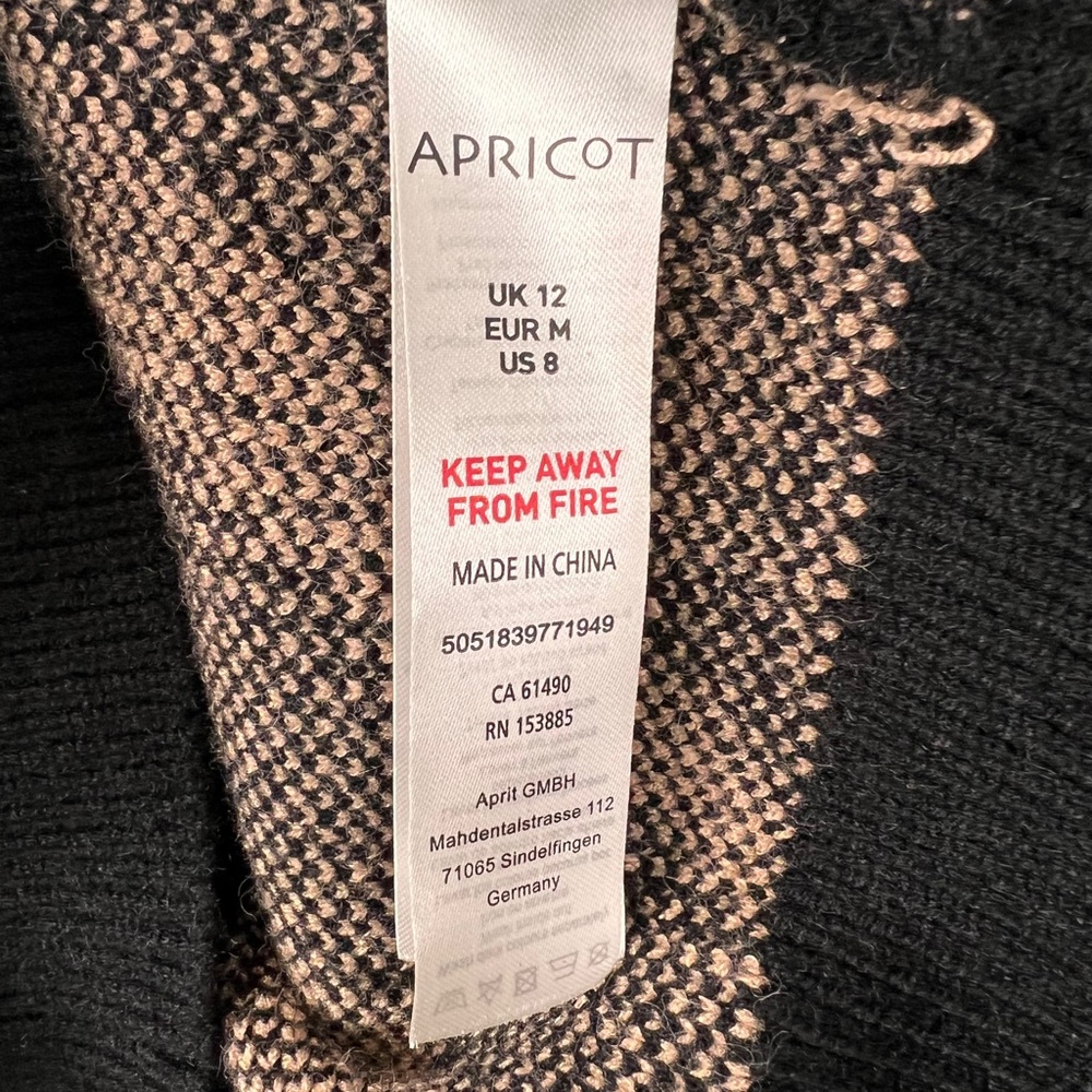 APRICOT Black and Pink Knit Sweater, NWT, Size:M, Gorgeous and Sexy Vibes - Picture 7 of 10